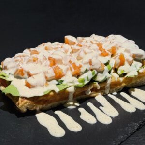 Gaufre au saumon